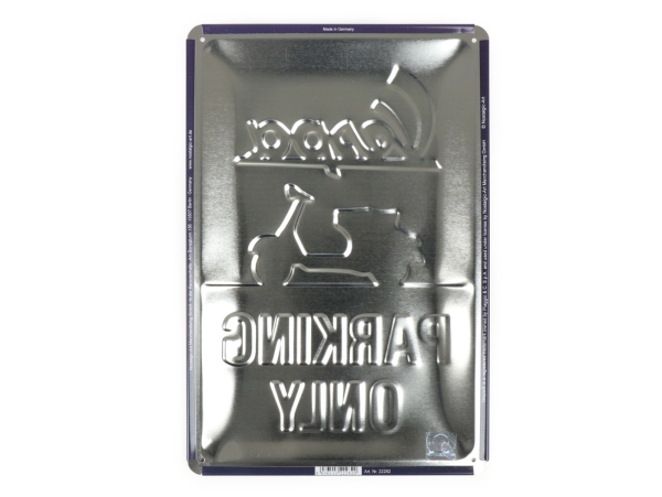 Blechschild - NOSTALGIC ART - Vespa Parking Only